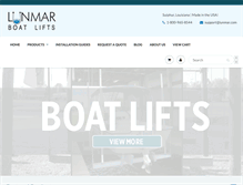 Tablet Screenshot of lunmarboatlifts.com